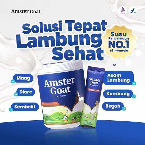 

AMSTER GOAT - Susu Kambing Amstergoat Solusi Lambung Sehat 250gr