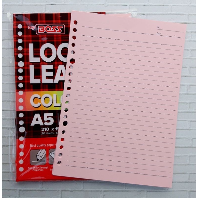 

LOOSE LEAF A5-50 BBO PINK