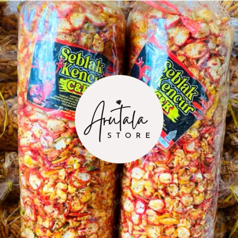 

snack grosiran jajan timbangan kerupuk seblak 250 gr