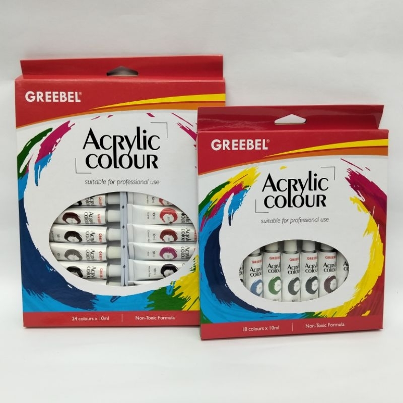 

GREEBEL Cat Lukis Akrilik set / Acrylic Paint Color (Cat Acrylic 10 ml) Cat Melukis
