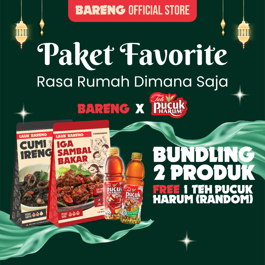 

[ RAMADHAN SALE ] Lahap Bareng - Paket Lauk Favorit 2 Lauk FREE Teh Pucuk Harum | Makanan Instant Ready to Eat, Real Food, Praktis & Tanpa Pengawet