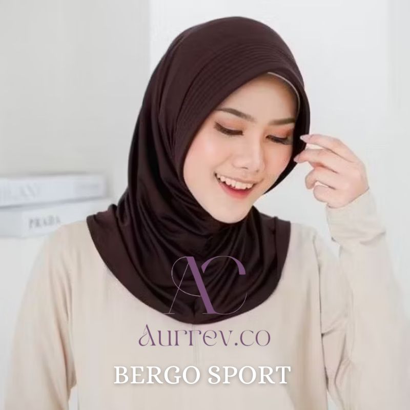 AURREV SCARVES - JILBAB SPORT PET BESAR | BERGO SPORT TOPI BESAR | HIJAB BERGO SPORT | HIJAB SPORT