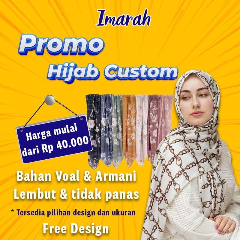 IMARAH - Hijab Custom Imarah Promo Harga Mulai Dari Rp 40.000