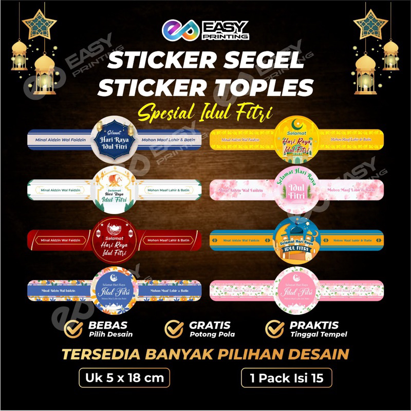 

{15 pcs} STIKER SEGEL / STIKER TOPLES LEBARAN