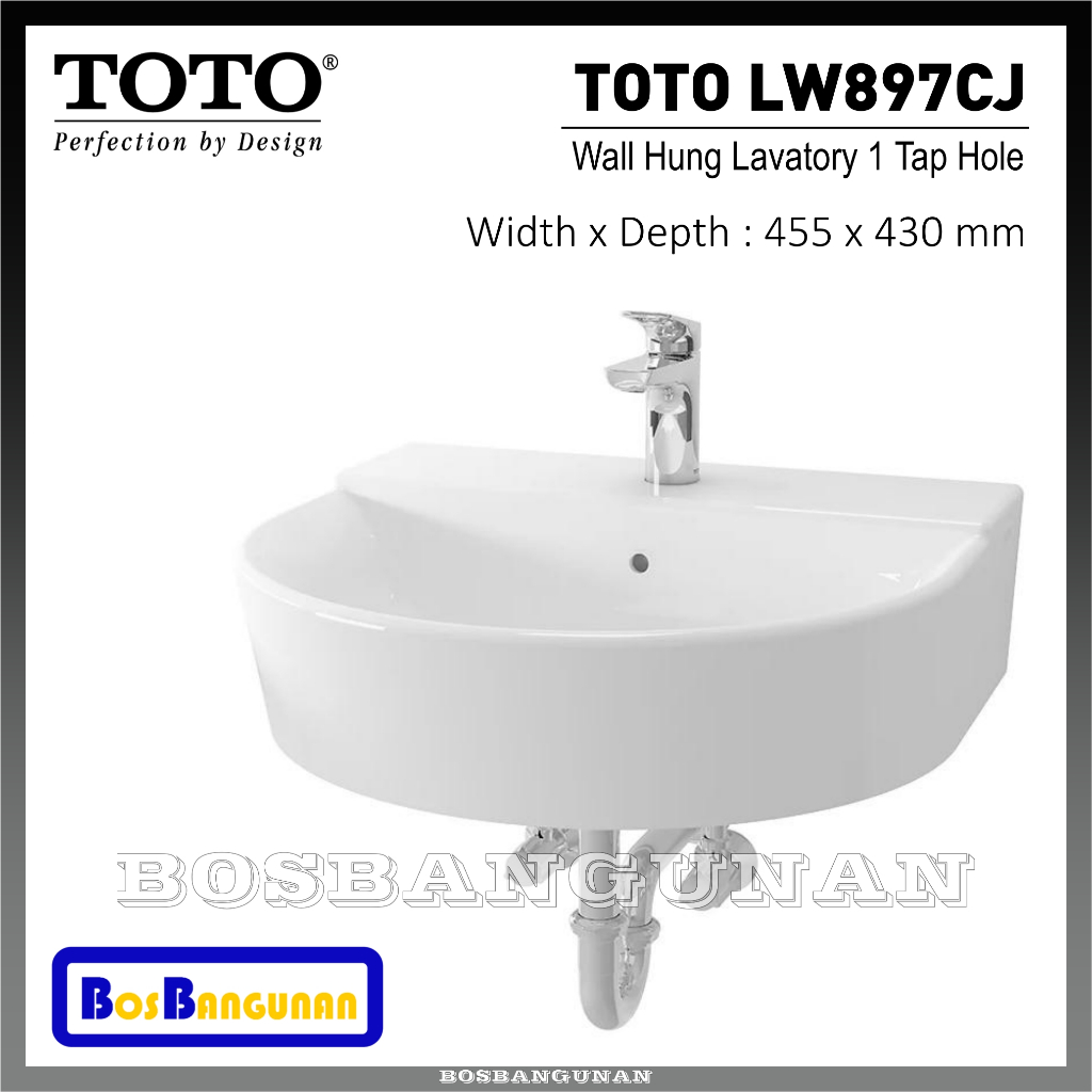 Wastafel Gantung TOTO LW 897 CJ / Wall Hung Lavatory TOTO LW897CJ