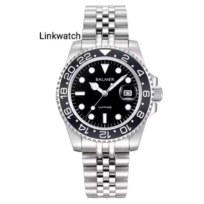 Jam tangan pria Balmer 8133 Rantai Analog All Stainless steel Shaphire Original Garansi 2 Tahun