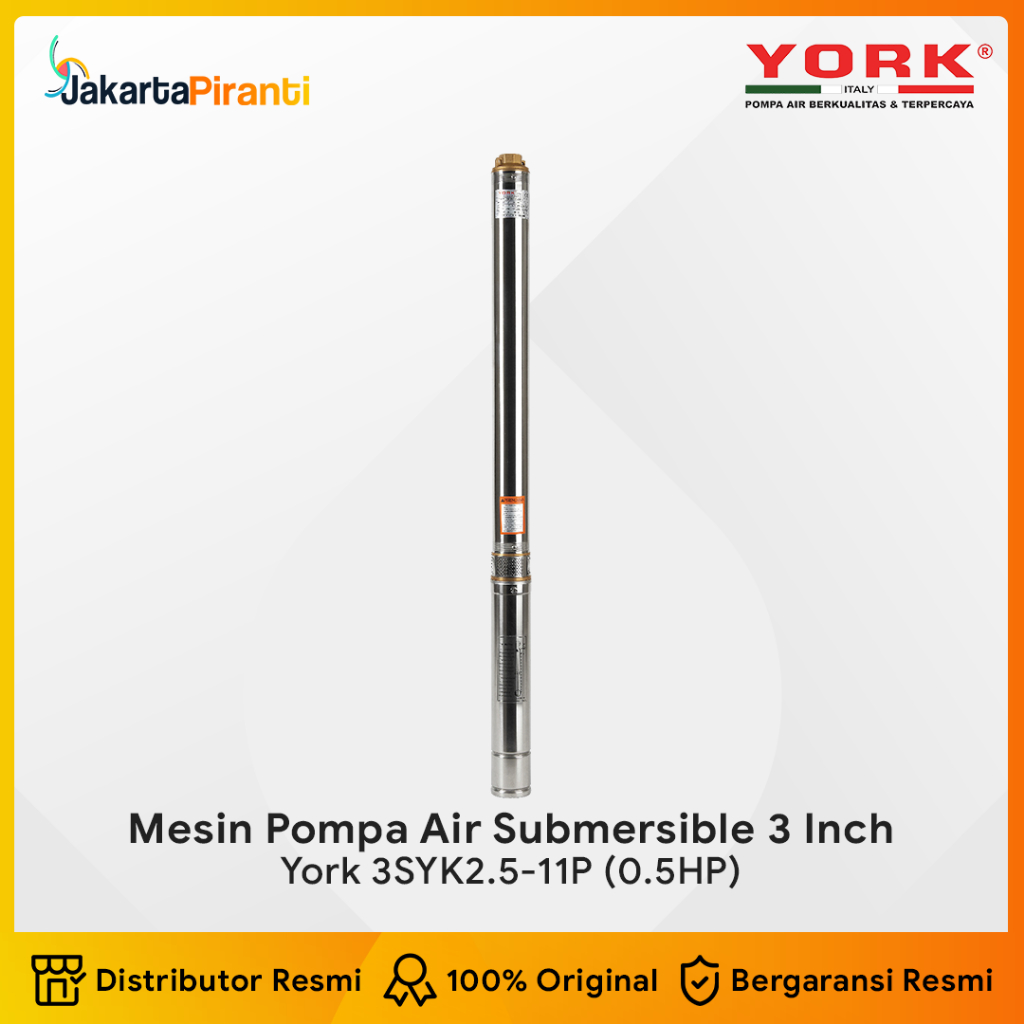 Mesin Pompa Submersible Sibel Satelit York 3SYK2.5-11P 0.50HP - Pompa Celup Dalam