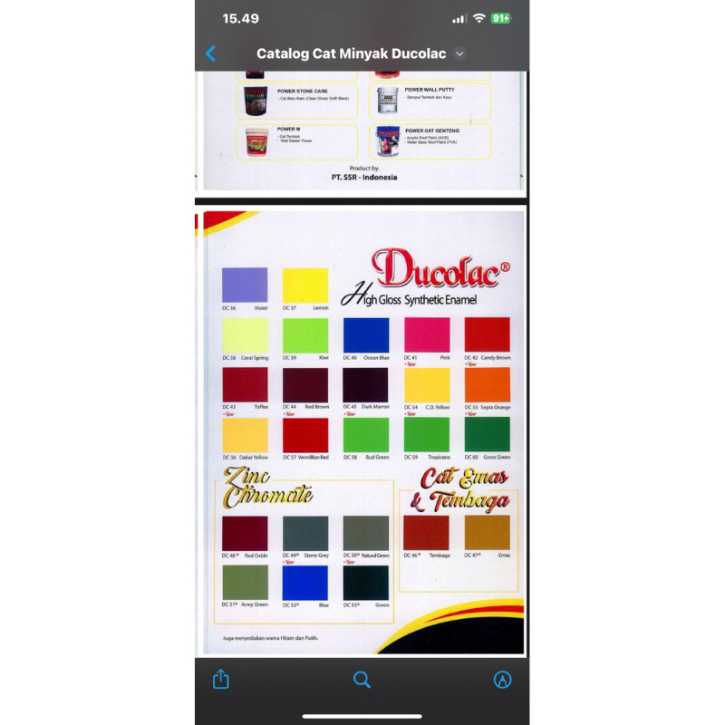 CAT BESI DAN KAYU DUCOLAC 1KG 1LITER