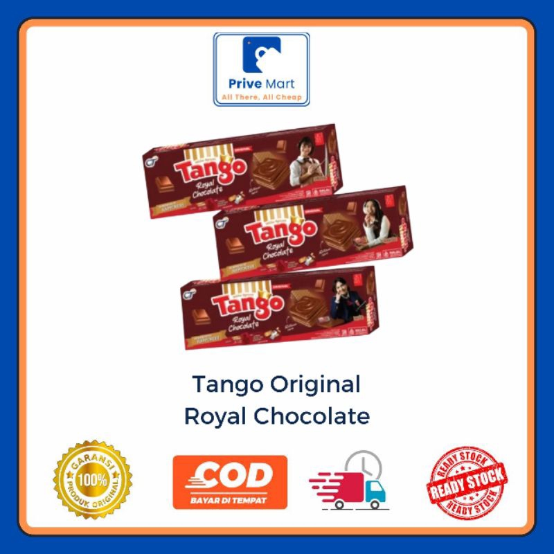 

Wafer Renyah Tango Original Royal Chocolate 133g Prive Mart