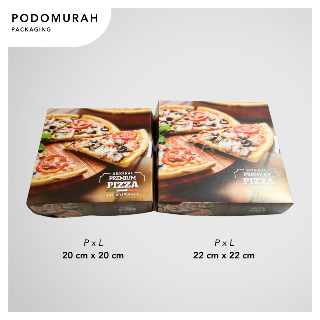 

Box Pizza 22x22 / 20x20 / Dus Pizza / Kardus Pizza / Tempat Pizza (10 Pcs)