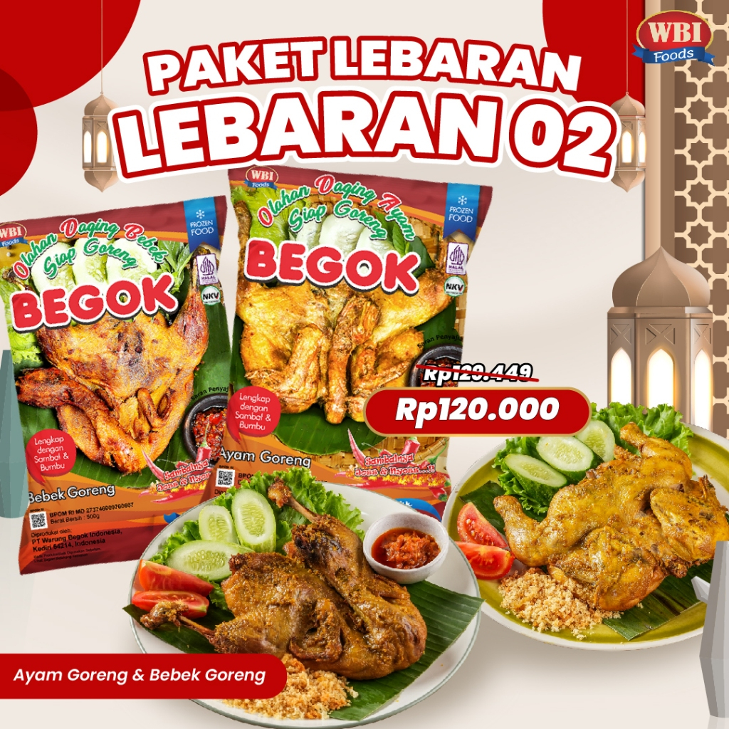 

Paket Bundling - Bebek Goreng & Ayam Goreng BEGOK 500 gr
