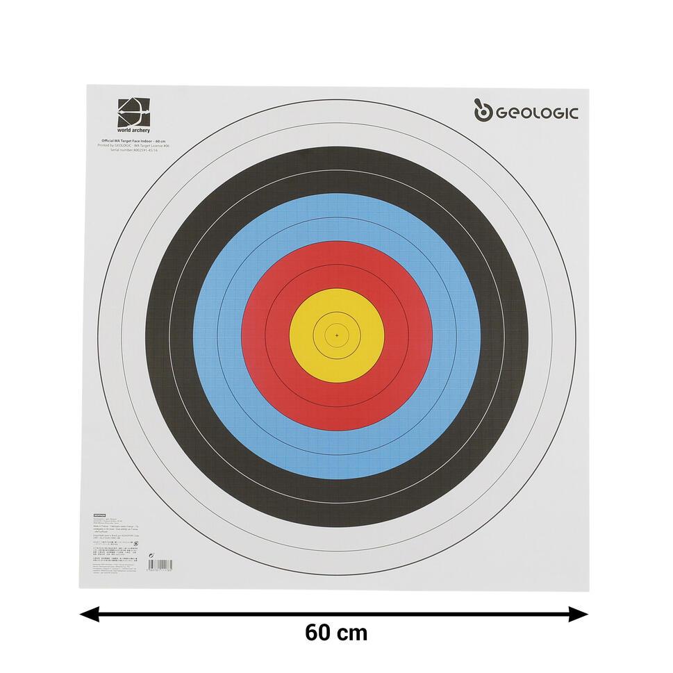 Decathlon GEOLOGIC 5 Kertas Target Panah - 60x60 - 8542784