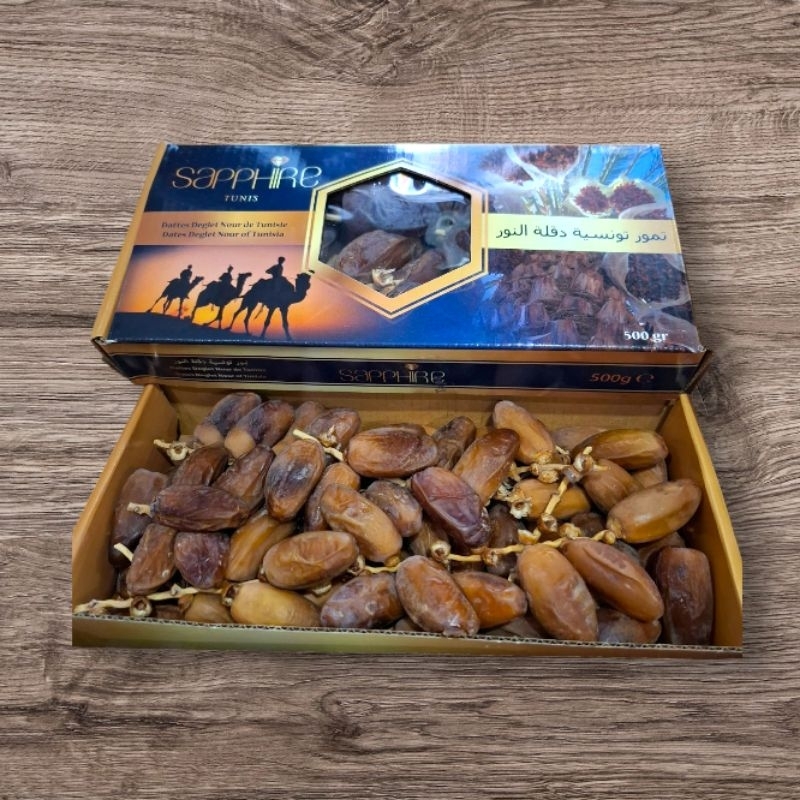 

Kurma Tunisia Tangkai Shapire 500gr