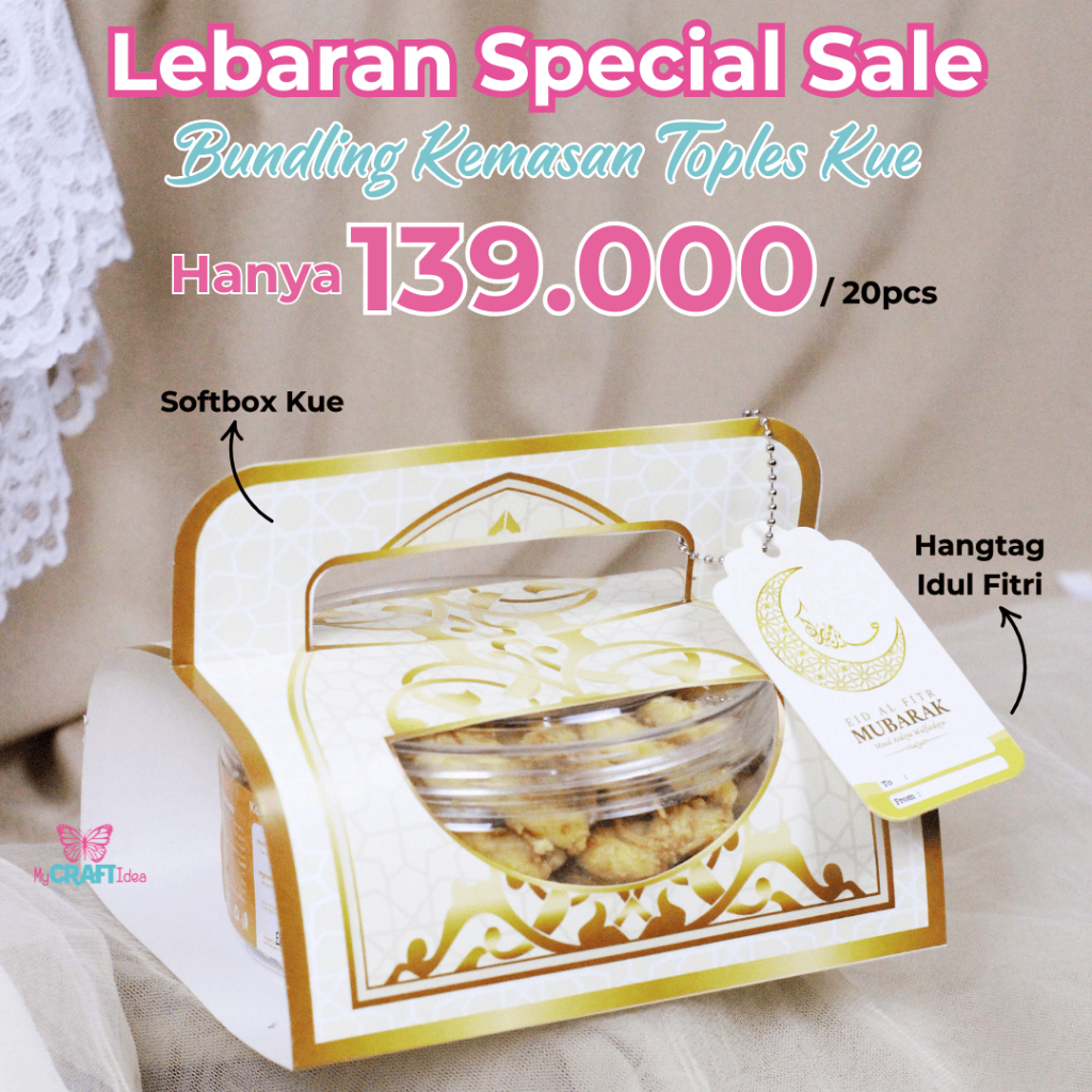 

Bundling Kemasan Hampers Kue Kering - Soft box Toples Kue + Hangtag Idul Fitri | Lebaran Hampers