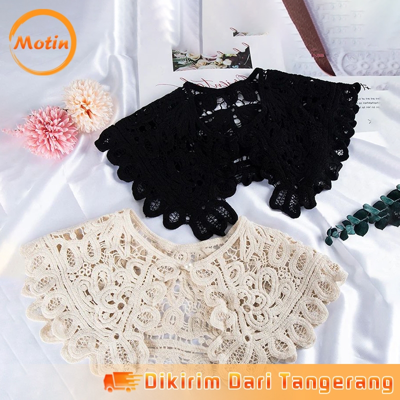 Premium Fake Collar Kerah Palsu Jahit Renda Kerah