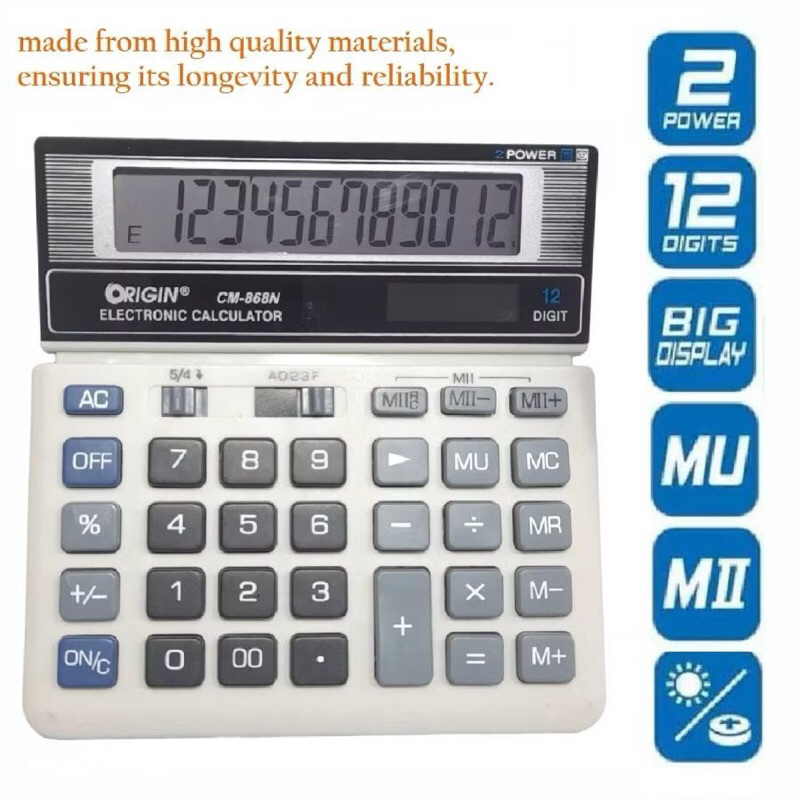 

Origin Calculator CM 868N