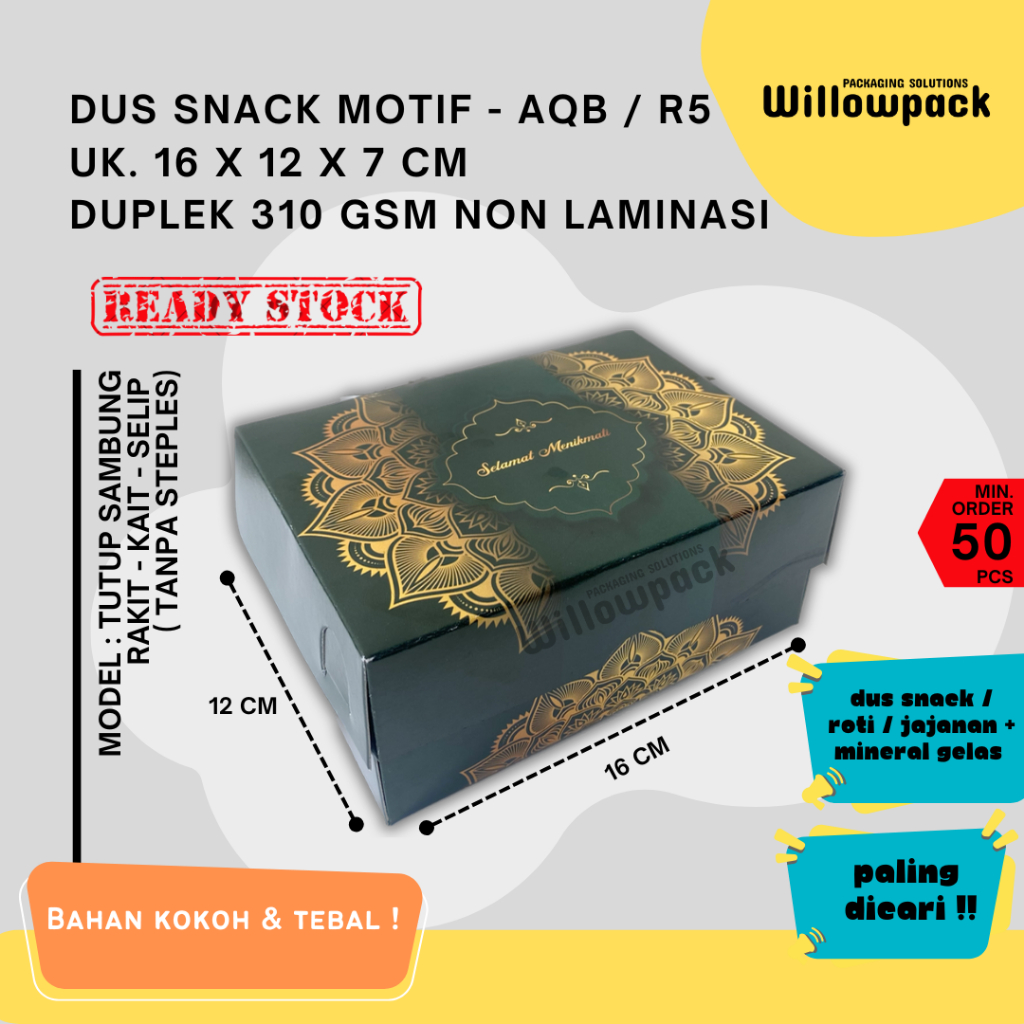 

DUS SNACK R5 AQB 16x12x7 MOTIF DUPLEK [MIN. 50 PCS] NON LAMINASI RAMADHAN KUE JAJANAN JAJAN PASAR MINERAL