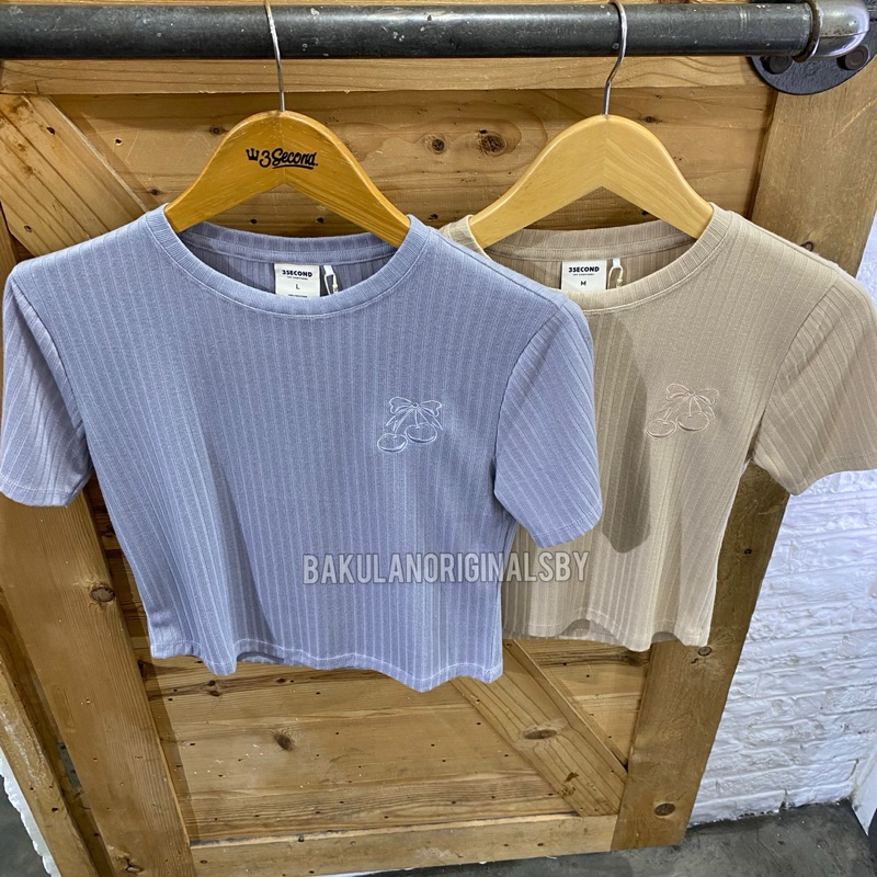 KAOS WANITA CROP 3SECOND ORIGINAL NEW ARRIVAL