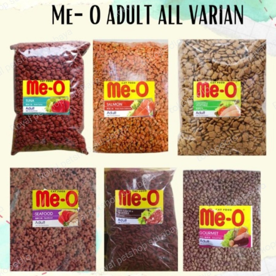 Meo Repack 1kg Me-O Cat Food TUNA SALMON PERSIAN BEEF CHICKEN SEAFOOD Makanan Kucing Dry Food