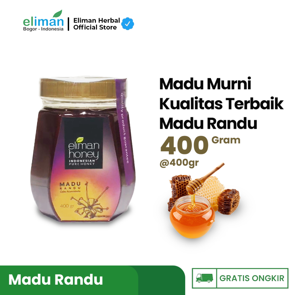 

ELIMAN - Madu Randu 100% Madu Murni 400 gram Untuk Thypus
