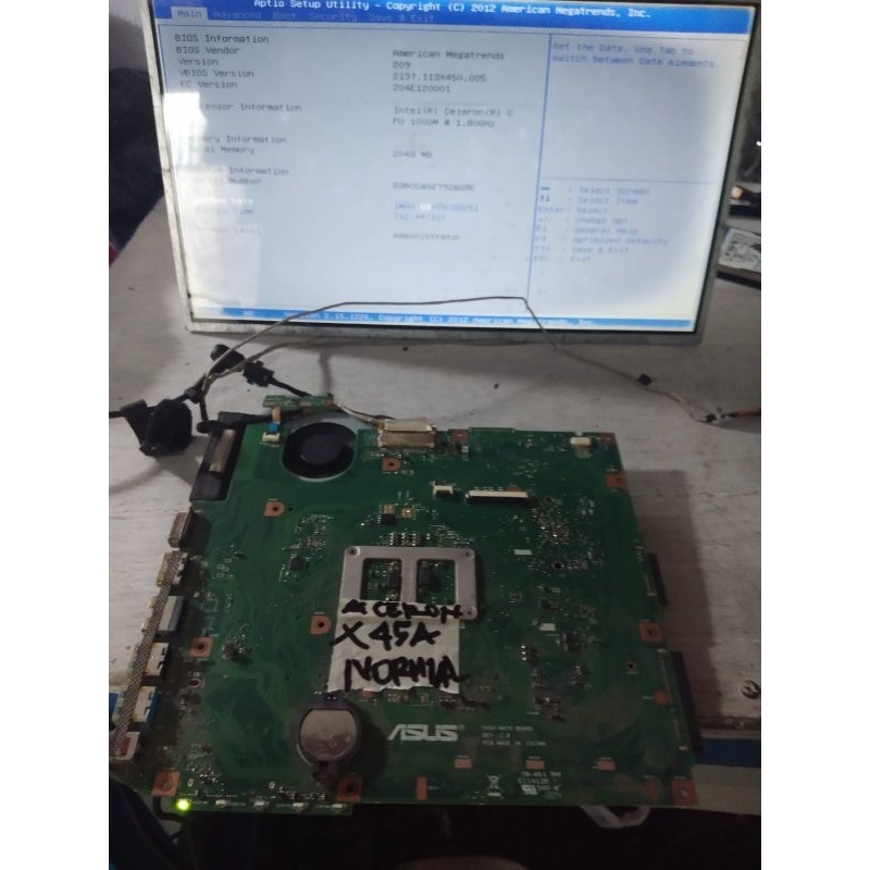 motherboard mainboard Mobo Normal Laptop Asus X45A