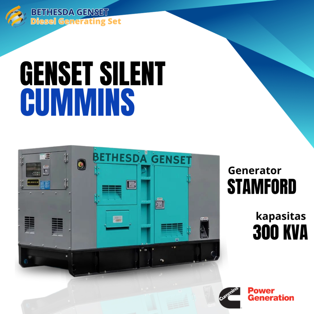 Genset Cummins 300 Kva Silent 300 Kva Diesel Genset 3 Phase