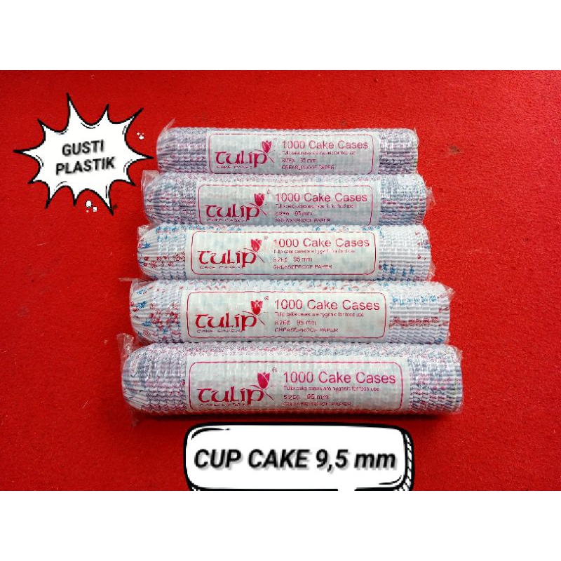TULIP CUP KUE KERTAS 9,5mm ( Cup Cake Cases ) Isi 1000pcs