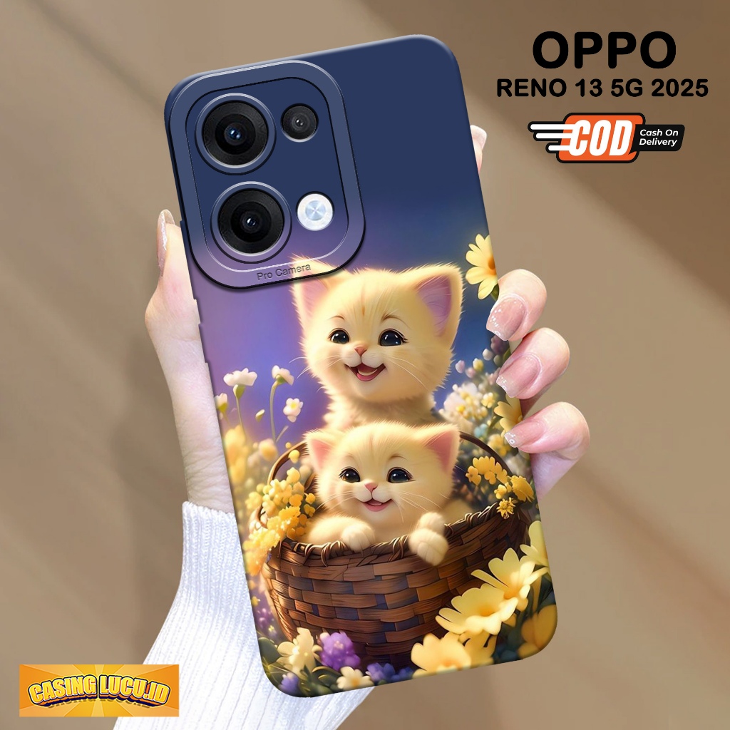 Case Oppo Reno 13 5G 2025 Terbaru - Fashion Case Kucing - Casing Hp Oppo Reno 13 5G 2025 Terbaru - S