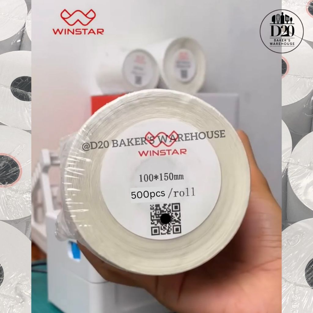 

Winstar Kertas Label Thermal Stiker Barcode Resi Roll Premium A6 100x150 isi 500