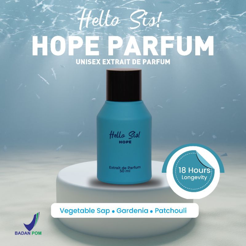 HELLO SIS Extrait De Parfum HOPE 50ml - Parfum Tahan 18 Jam