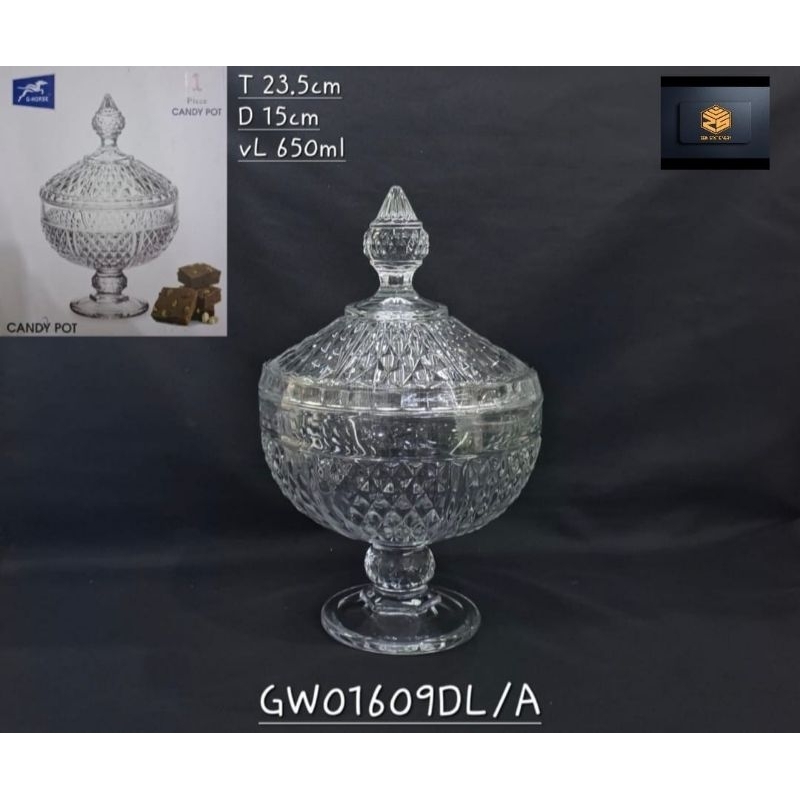 TOPLES KACA KRISTAL /TOPLES MEWAH/TOPLES PERMEN/CANDY JAR