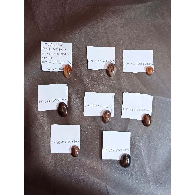 natural akik yaman combong motif kantong semar