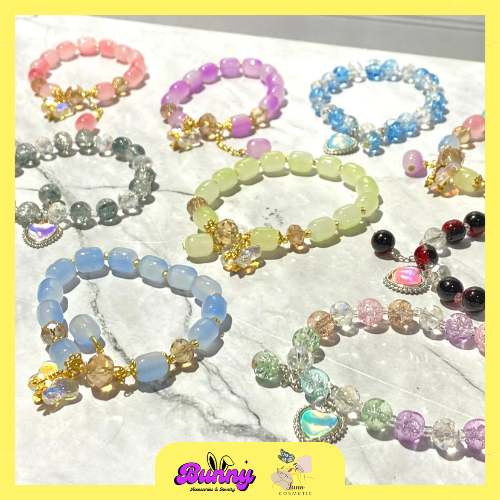 *LUNA* Gelang Sanrio Manik-Manik Anak-anak Gelang Kristal Gaya Korea