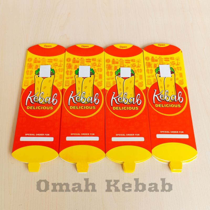 

100 Lembar dus kebab / Pembungkus kebab / Kemasan kebab