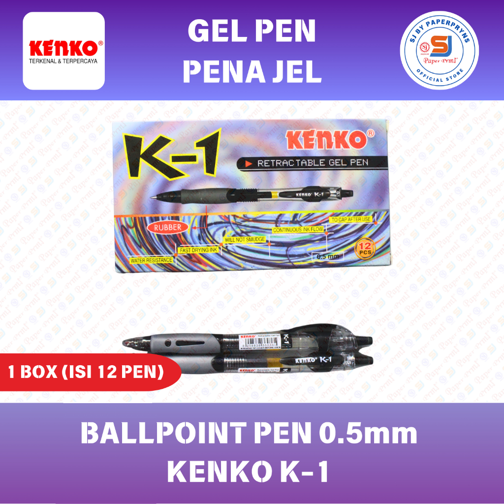 

BALLPOINT PEN 0.5mm KENKO K-1 (1 BOX ISI 12 PEN)