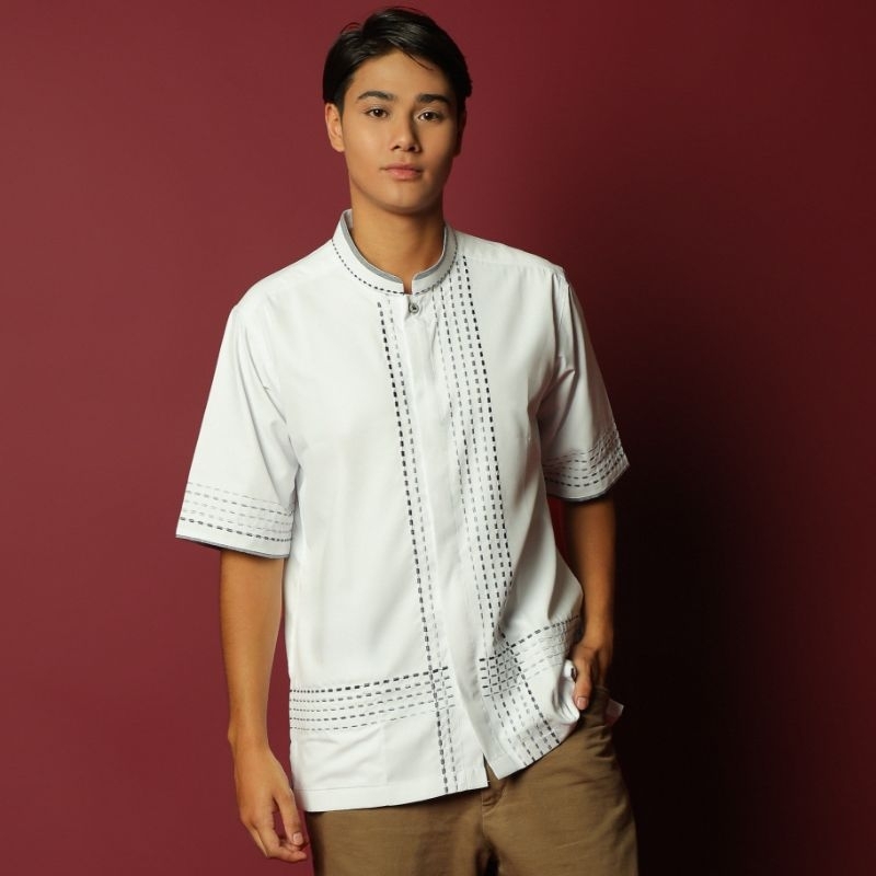 ZAHARA WHITE Busana muslim pria warna putih bisa couple ayah dan anak tersedia big size jumbo origin