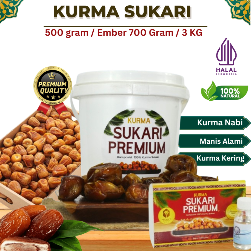 

Varian Kurma Sukari 500,700 dan Karton 3 KG Free Air Zam Zam