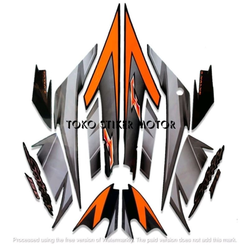 Stiker Striping Lis Body Motor Suzuki Satria Fu Cbu 2007 2008 Hitam Standar