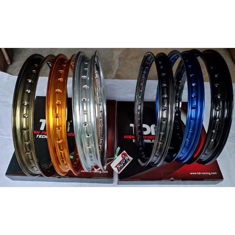 KODE X88U VELG ALUMUNIUM ORIGINAL MERK TDR WX KOTAK RING 17 GOLD SILVER HITAM BIRU TITANIUM GREYTITA