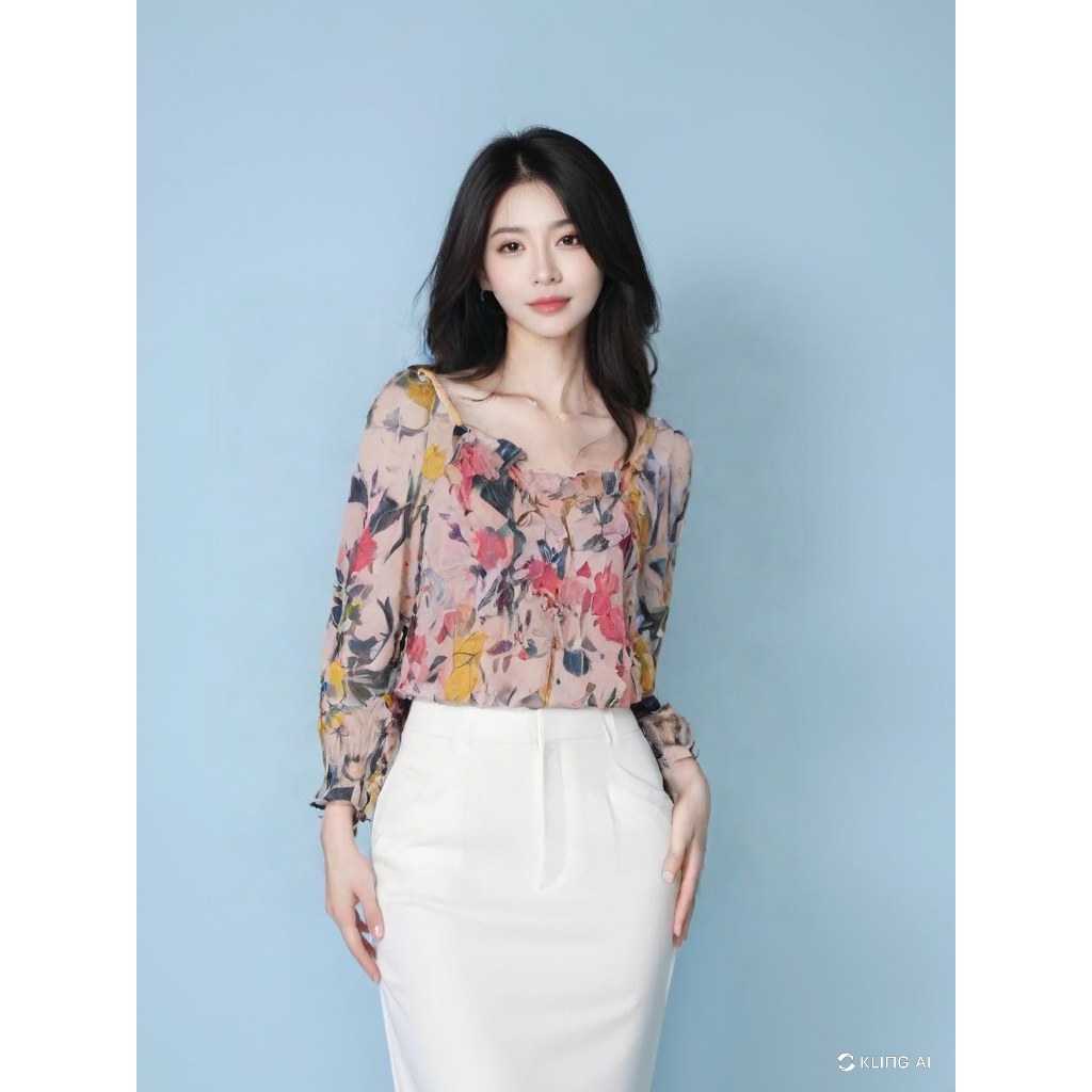 ATASAN BLUS BANGKOK SIFON BUNGA WANITA