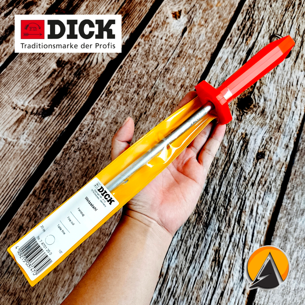 Pengasah pisau sharpening steel f. dick 25 cm fine cut original germany 7.4701.25