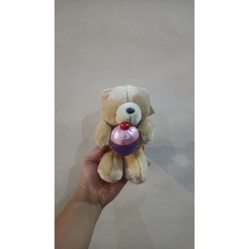 Boneka Teddy Bear FF (Forever Friends) Pegang Kue Ori (Rare) Langka
