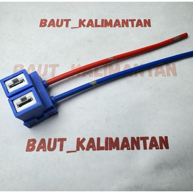 ADAPTER KONEKTOR SOCKET FEMALE H7 BAHAN KERAMIK DENGAN KABEL UNTUK MOHLAM MOBIL KABEL BINTIK