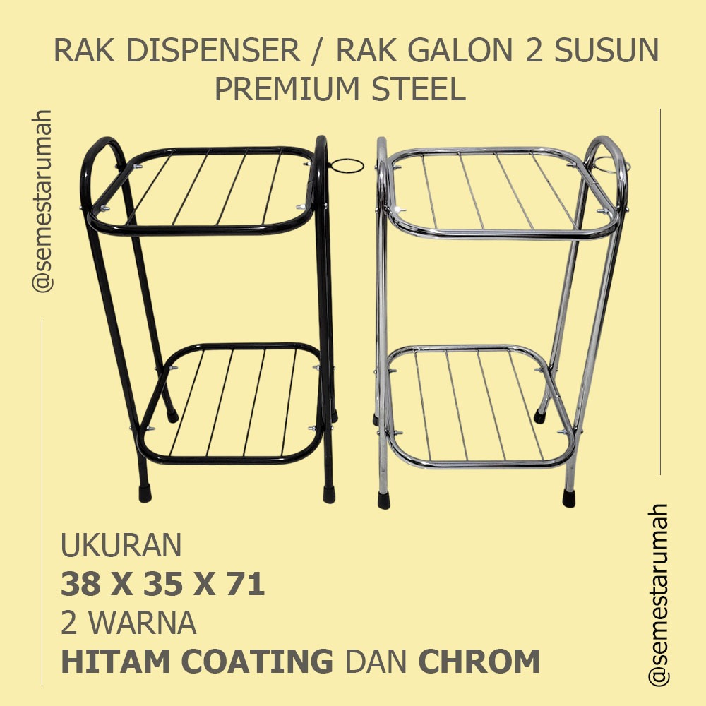 Termurah Rak Dispenser Besi / Rak Dispenser Galon / Meja Dispenser Besi Chrome