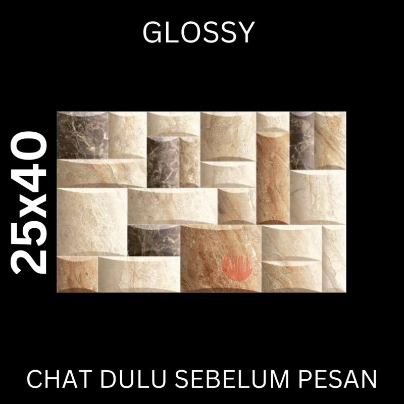 KERAMIK MULIA 25x40 NAGOYA BEIGE / KERAMIK DINDING / KERAMIK LICIN / KILAT