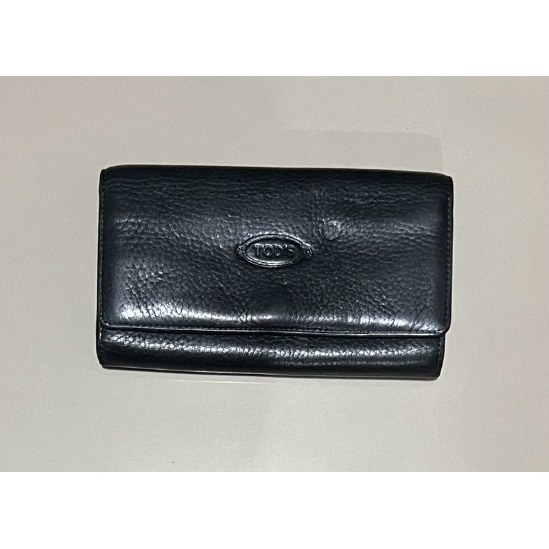 Preloved Dompet Tod’s Brand Italia Genuine Leather Warna Hitam
