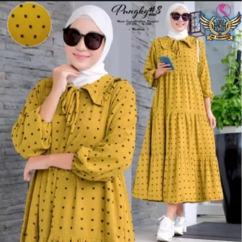 SALE MIDI Dress Crinkle Uragiri Rubiah Premium/Gamis MIDI Dress Alisa Baby Crush/MIDI Dress Sablon C