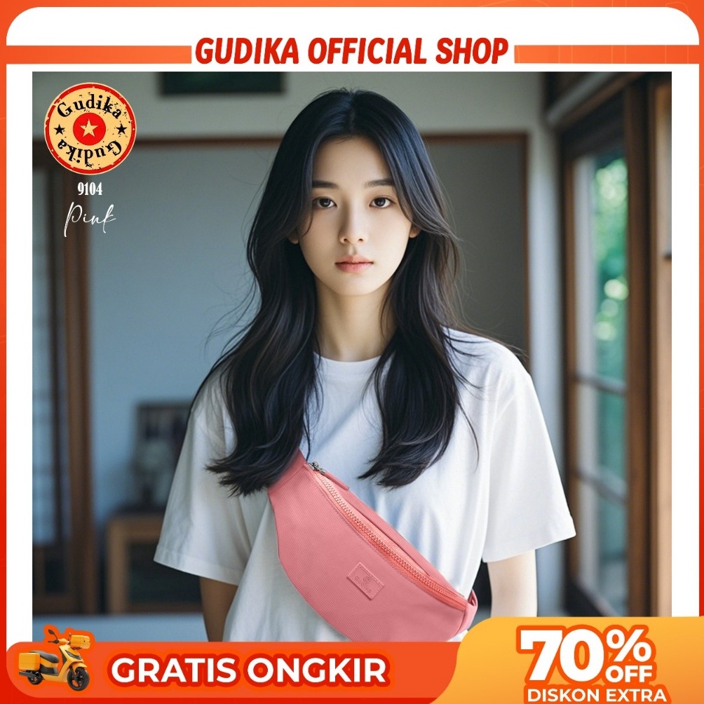 KODE X67J GUDIKA SHOP ORI  Tas Selempang 914  Tas Pinggang Waterproof Untuk Wanita  Pria Bisa DiCuci
