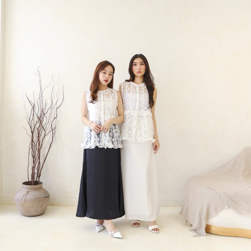 GENUINE Blair Outer Organza / Atasan Renda Pesta Wanita / Rompi Hijab