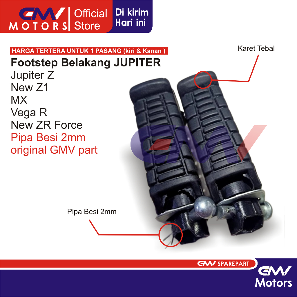 GMV - Footstep Belakang Step Motor Jupiter Z New Z1 MX Vega R New Z1 New ZR Force Step Motor